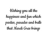 BEADS AND BEADS - MARDI GRAS GREETING CARD