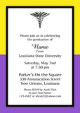 COLOR BLOCK SCHOOL COLORS GRADUATION CUSTOM INVITATION