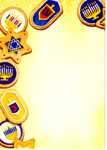 HANUKKAH COOKIES - BLANK STOCK INVITATION