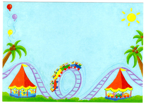 ROLLER COASTER - BLANK STOCK INVITATION
