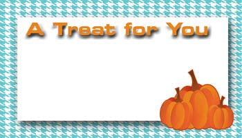 THREE PUMPKINS PERSONALIZED GIFT OR CALLING CARDS