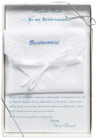 BRIDESMAID KEEPSAKE HANDKERCHIEF