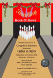 CHRISTMAS BOWLING ALLEY CUSTOM INVITATION