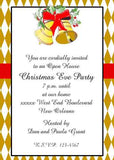 CHRISTMAS BELLS CUSTOM INVITATION