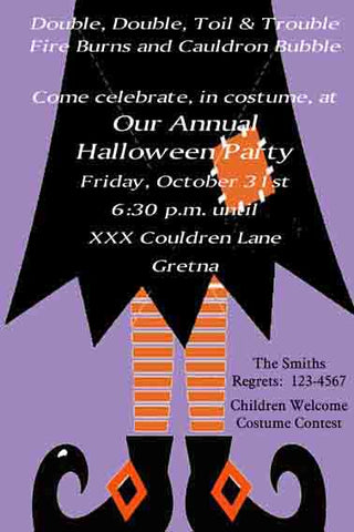 WITCH LEGS CUSTOM INVITATION