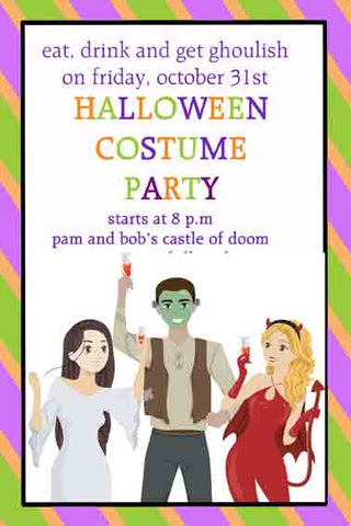 ADULTS IN COSTUMES CUSTOM INVITATION