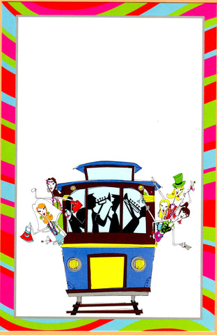 TROLLEY BACHELORETTE - BLANK STOCK INVITATIONS