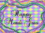 BEADS AND BEADS - MARDI GRAS GREETING CARD