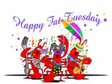 HAPPY FAT TUESDAY - MARDI GRAS GREETING CARD