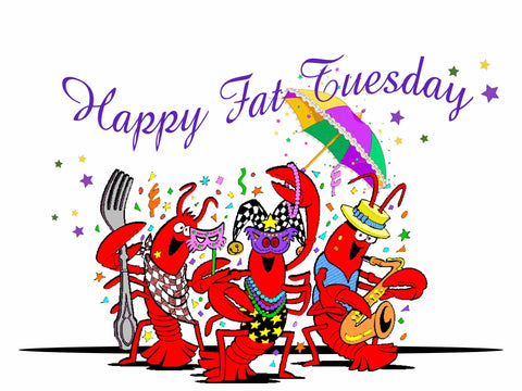 HAPPY FAT TUESDAY - MARDI GRAS GREETING CARD