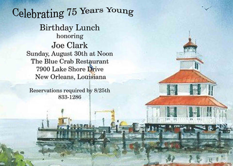 LIGHT HOUSE CUSTOM INVITATION