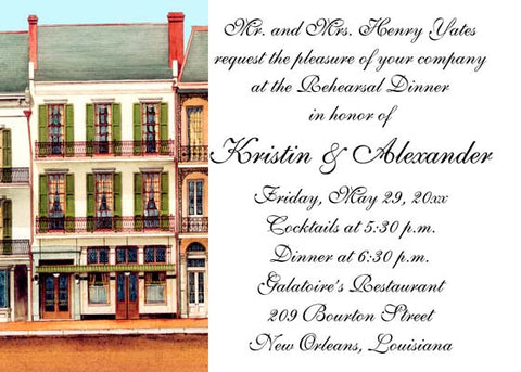 GALATOIRE'S RESTAURANT CUSTOM INVITATION