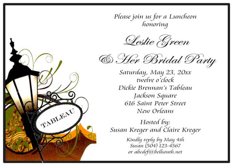 TABLEAU - A DICKIE BRENNAN RESTAURANT CUSTOM INVITATION