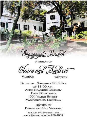 ABITA ROASTING COMPANY CUSTOM INVITATION