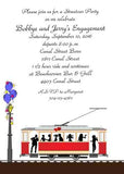 STREET CAR SIDE VIEW CUSTOM INVITATION