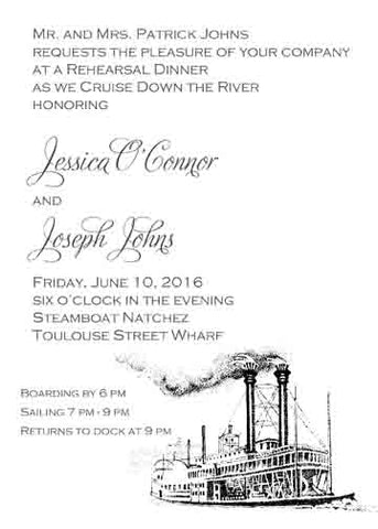 STEAMBOAT CUSTOM INVITATION