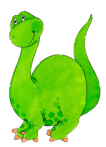 DASHING DINOSAUR DIE CUT - BLANK STOCK INVITATION