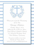 CROSS WITH FILIGREE WREATH CUSTOM INVITATION