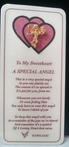 SWEETHEART ANGEL PIN & BOOKMARK