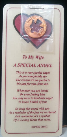 WIFE ANGEL COIN & BOOKMARK