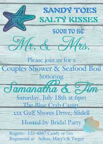 PLANKS AND SHELLS CUSTOM INVITATION