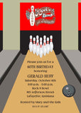 ROCK N BOWL CUSTOM INVITATION
