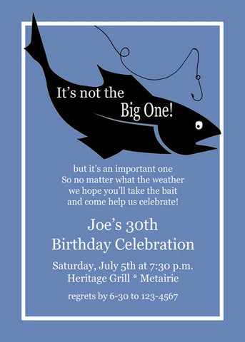 FISH SILHOUETTE CUSTOM INVITATION