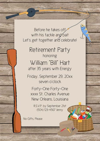 FISHING GEAR CUSTOM INVITATION