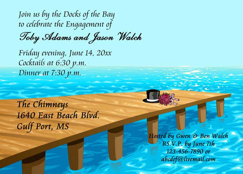 FISHING DOCK CUSTOM INVITATION