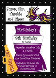 LOCKER CHEERLEADER OUTFIT CUSTOM INVITATION