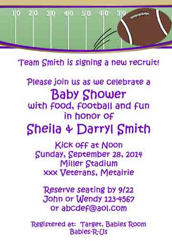 FOOTBALL FIELD CUSTOM INVITATION