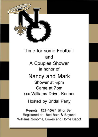 HALO, FLEUR DE LIS AND NOLA CUSTOM INVITATION
