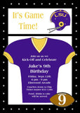 LOCKER FOOTBALL JERSERY CUSTOM INVITATION