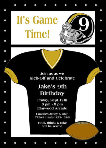 LOCKER FOOTBALL JERSERY CUSTOM INVITATION