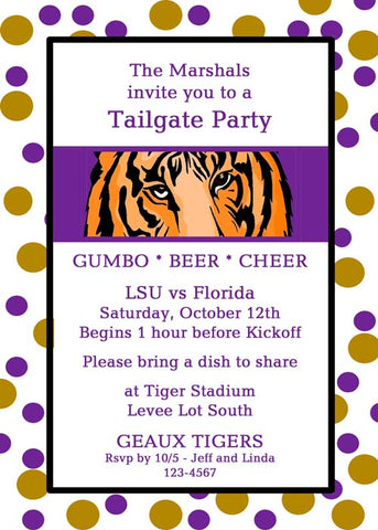 TIGER EYES CUSTOM INVITATION