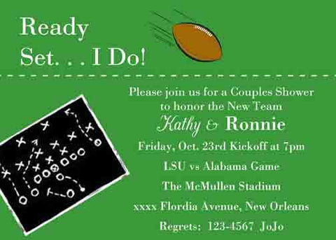 FOOTBALL CHALKBOARD CUSTOM INVITATION
