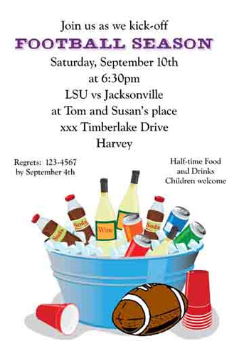 TAILGATING DRINKS CUSTOM INVITATION