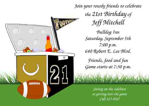 ICE CHEST CUSTOM INVITATION