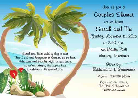 HEART PALMS CUSTOM INVITATION