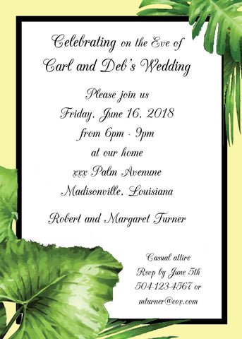 LARGE PALMS CUSTOM INVITATION