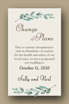 SAVE THE DATE NATURAL GREENERY CUSTOM INVITATION