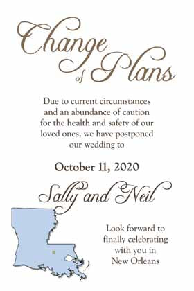 SAVE THE DATE STATE OF LOUISIANA CUSTOM INVITATION