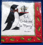 PARTY PENGUINS PAPER BEVERAGE NAPKINS