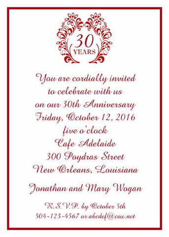 SWIRL MOTIF #2 CUSTOM INVITATION