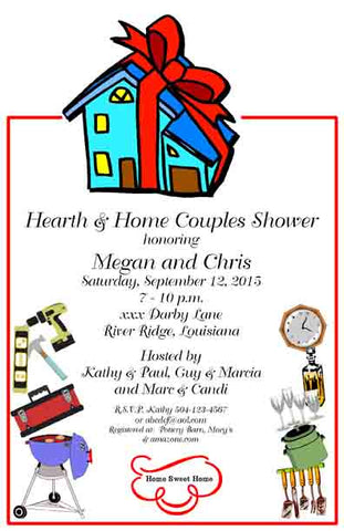 HOUSE WITH BOW CUSTOM INVITATION