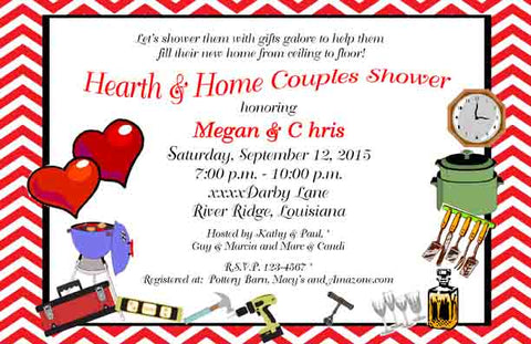 CHEVRON HIS & HERS CUSTOM INVITATION