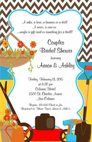 CHEVRON GARDEN SHOWER CUSTOM INVITATION