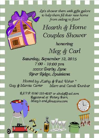 HOUSE WRAPPED IN BOW CUSTOM INVITATION