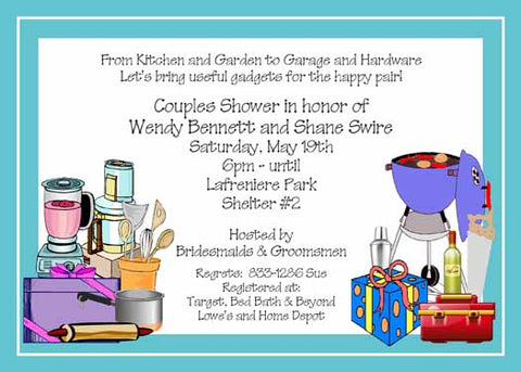 HIS AND HER GIFTS CUSTOM INVITATION