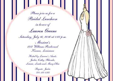BRIDAL GOWN ON MANNEQUIN CUSTOM INVITATION